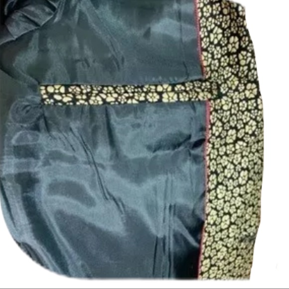 NWT Black w/ Metallic Gold Flower Fitted Blazer - Picture 11 of 11